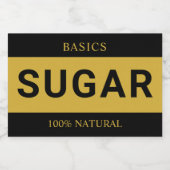 Minimalistische aangepaste suikerlabel voor contai voedselcontainer etiket (Enkel label)
