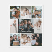 Minimalistische Aangepaste Tekst 9 Fotocollage Gif Fleece Deken (Voorkant)