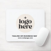 Minimalistische aangepaste tekst bedrijf Logo Muismat (Met muis)