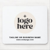 Minimalistische aangepaste tekst bedrijf Logo Muismat (Voorkant)