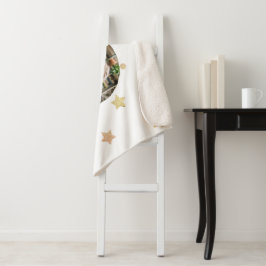 Minimalistische aangepaste tekst en foto sherpa deken