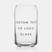 Minimalistische aangepaste tekst of Logo Blikvorm Glas (Voorkant)