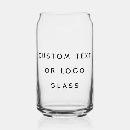 Minimalistische aangepaste tekst of Logo Blikvorm Glas