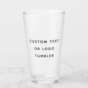 Minimalistische aangepaste tekst of Logo Glas