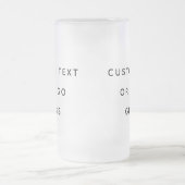 Minimalistische aangepaste tekst of Logo Matglas Bierpul (Center)