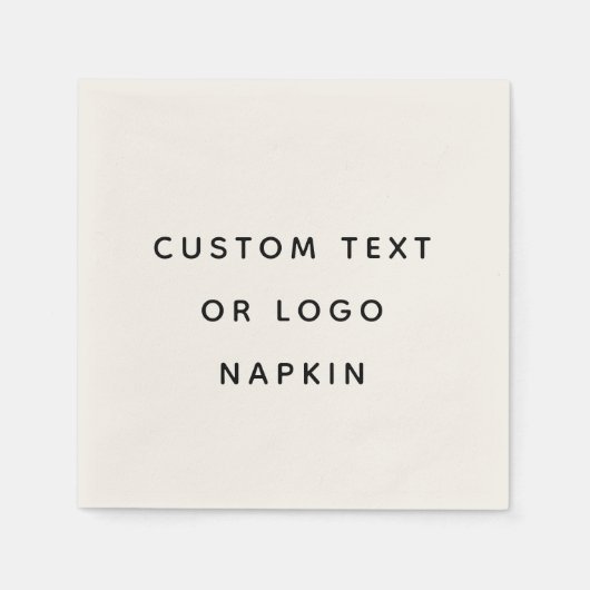 Minimalistische aangepaste tekst of Logo Servet (Voorkant)