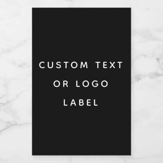 Minimalistische aangepaste tekst of Logo Voedselcontainer Etiket (Enkel label)