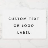 Minimalistische aangepaste tekst of Logo Voedselcontainer Etiket (Enkel label)