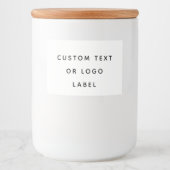 Minimalistische aangepaste tekst of Logo Voedselcontainer Etiket (Voorkant)