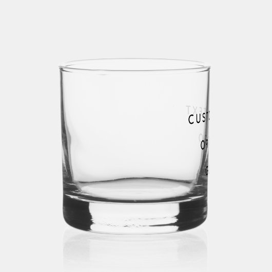 Minimalistische aangepaste tekst of Logo Whisky Glas (Rechts)