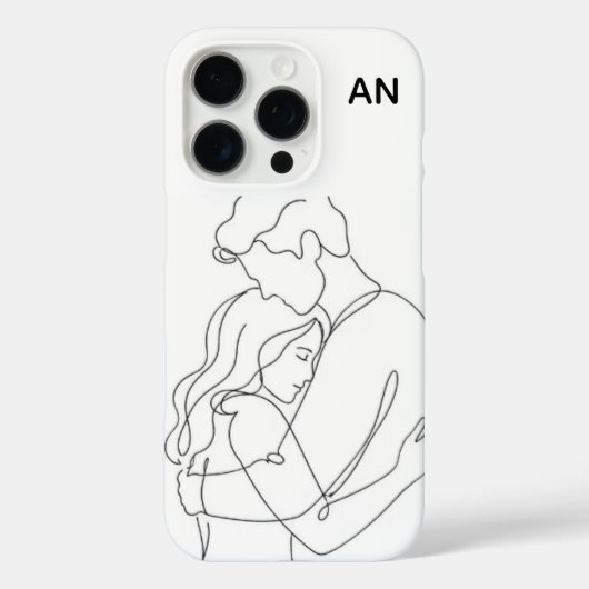 Minimalistische aangepaste telefoonhoes voor koppe Case-Mate iPhone case (Achterkant)