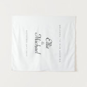 Minimalistische Aangepaste Trouw Welkomst Tapijt Wandkleed (Voorkant (horizontaal))