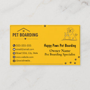 Minimalistische aangepaste visitekaart voor dieren visitekaartje
