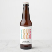 Minimalistische Aangepaste Zakelijke Logo Bierfles Bier Etiket (Voorkant)