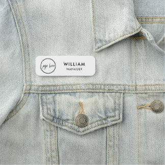 Minimalistische Aangepaste Zakelijke Logo Naam Tag
