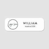 Minimalistische Aangepaste Zakelijke Logo Naam Tag (Voorkant)