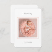 Minimalistische aankondiging van de geboorte van e (Voorkant / Achterkant)