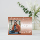 Minimalistische aankondiging van het Afstuderen Te Briefkaart (Staand voorkant)