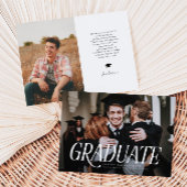 Minimalistische aankondiging van het Afstuderen va