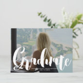 Minimalistische aankondiging van het Afstuderen va (Staand voorkant)