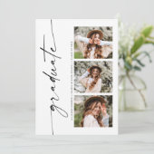 Minimalistische aankondiging van het Afstuderen va (Staand voorkant)