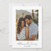 Minimalistische aankondiging van het Verloving van (Voorkant)