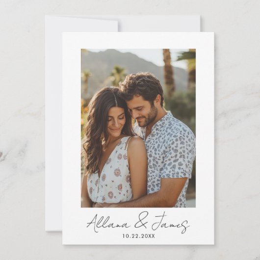 Minimalistische aankondiging van het Verloving van (Voorkant)