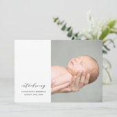 Minimalistische aankondiging van onze kleine bijen (Staand voorkant)