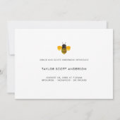 Minimalistische aankondiging van onze kleine bijen (Achterkant)