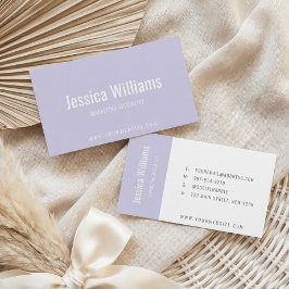 Minimalistische Aanpasbare Professionele Lavendel Visitekaartje