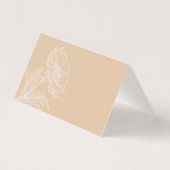 Minimalistische aardachtige bloemenbruiloft bedank kaart (Achterkant)