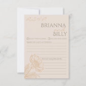 Minimalistische aardachtige bloemenbruiloft RSVP-K Bedankkaart (Voorkant)