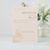 Minimalistische aardachtige bloemenbruiloft RSVP-K Bedankkaart (Staand voorkant)