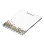 Minimalistische aarde-tonen verfspat kunst notitieblok (Linkerzijde)