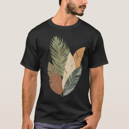 Minimalistische aarde toon botanische bladeren T-s T-shirt