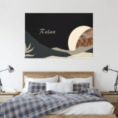 Minimalistische aardetinten Abstract Boho Canvas Afdruk (Insitu (Slaapkamer))