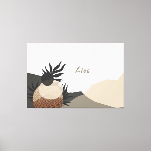 Minimalistische aardetinten Abstracte Natuur Canva Canvas Afdruk (Voorkant)