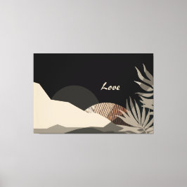 Minimalistische aardetinten Boho Abstract Canvas Afdruk