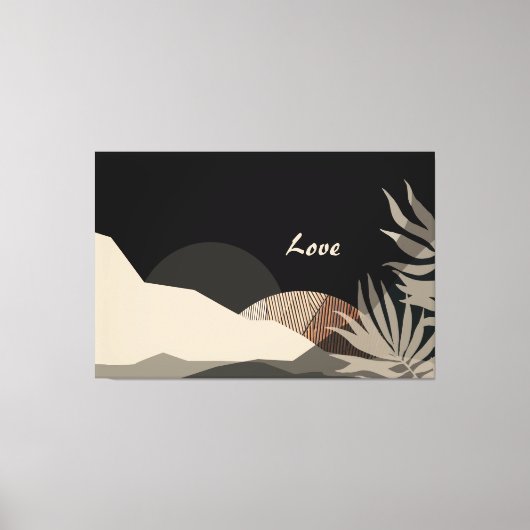 Minimalistische aardetinten Boho Abstract Canvas Afdruk (Voorkant)