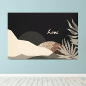 Minimalistische aardetinten Boho Abstract Canvas Afdruk (Insitu (Houten vloer))