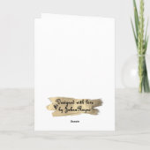 Minimalistische aardetone dankkaart bedankkaart (Achterkant)