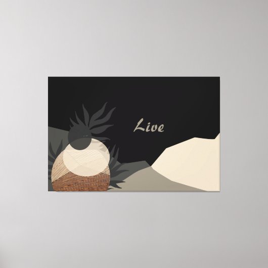 Minimalistische aardetonen Abstract Boho Canvas Afdruk (Voorkant)