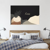 Minimalistische aardetonen Abstract Boho Canvas Afdruk (Insitu (Slaapkamer))