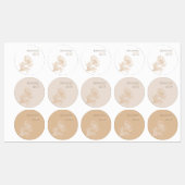 Minimalistische aardse bloemige bruiloft stickers (Vel)