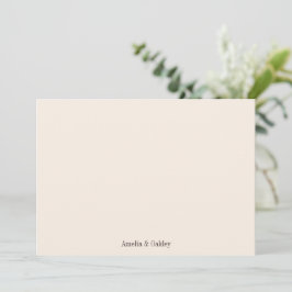 Minimalistische Aardse Bruine Elegante Trouw Bruik Bedankkaart