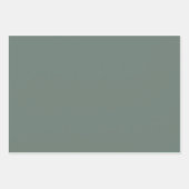 Minimalistische aardse olijfgroene beige effen tro inpakpapier vel (Voorkant 3)