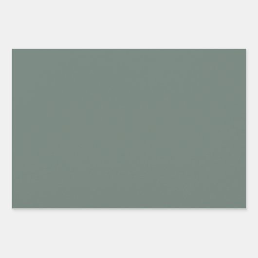 Minimalistische aardse olijfgroene beige effen tro inpakpapier vel (Voorkant 3)