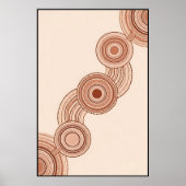 Minimalistische Aboriginal Dot Art Poster (Voorkant)