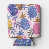 Minimalistische Abstracte Ananas Doodle Blikjeskoeler (Achterkant)