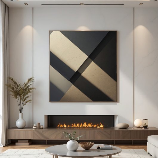 Minimalistische Abstracte Architectuur van Beton Canvas Afdruk